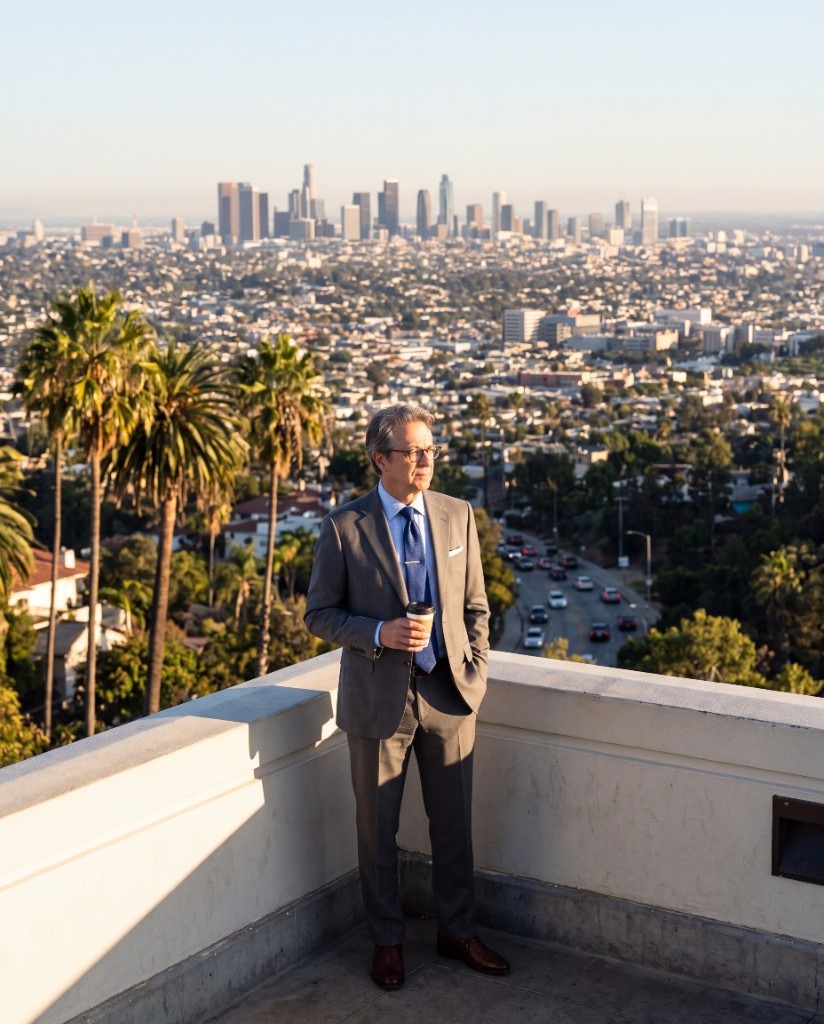 Egemen Mustafa Şener Los Angeles çatı portresi
